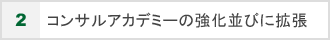2.コンサルアカデミーの強化並びに拡張