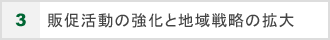 3.販促活動の強化と地域戦略の拡大